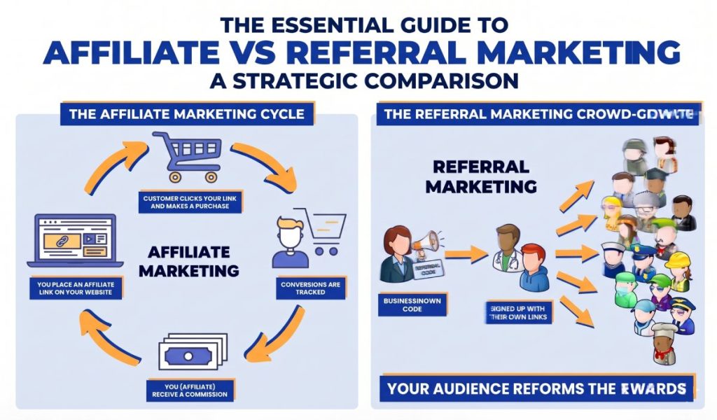 Affiliate marketing vs Referral marketing
